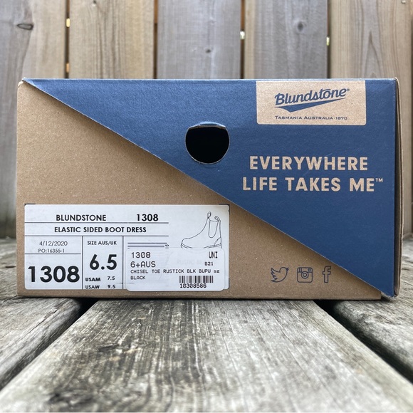 Blundstone 1308 Chisel Toe in Rustic Black - Picture 8 of 13